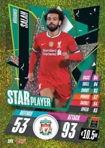 2020-21 Topps Match Attax UEFA Champions League Star Player #SP5 Mohamed Salah - Picture 1 of 2