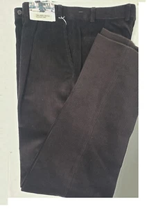 Knightsbridge $135 NEW Comfort Corduruy Lined Dress Pants, 1 Pleat, Brown 35 - Picture 1 of 2