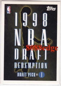 Tarjeta de redención #1 Topps NBA Draft 1998-99 (Michael Olowokandi RC) sin canjear - Imagen 1 de 1
