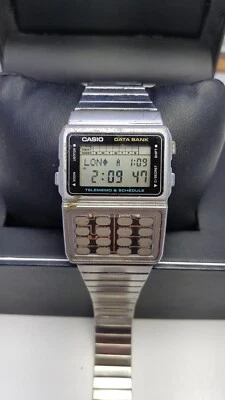 Casio DBC-610 [676] JAPAN  Chrome  Data Bank Digital watch - Immagine 1 di 4