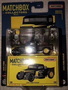 2022 Matchbox Collectors #06 1935 Ford Pickup MATTE BLACK MOONEYES SAME DAY SHIP - Picture 1 of 3