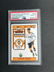 FERRAN TORRES 2019 Panini Contenders Chronicles Rookie Ticket Red PSA 10 Gem MT - Picture 1 of 2