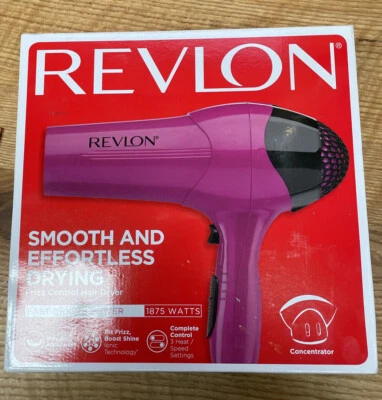 Revlon - Secador de pelo Essentials Frizz Control Styler 1875W - Ultra ligero - ROSA Foto 1 de 4