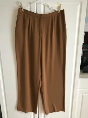 NEW Women’s Norton McNaughton Dress Pants size 16 Camel Color Partial ElasticWst - Image 1 of 4