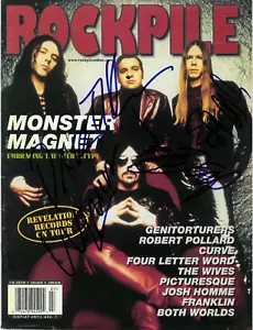Rockpile Magazine July 1998 Monster Magnet cover signed by band Josh Homme QOTSA - Foto 1 di 2