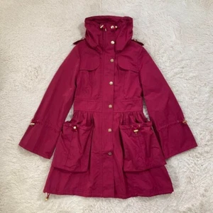 BURBERRY LONDON BLUE LABEL E1A33-758-38 Coat Jacket Women Size 38 polyester red - Picture 1 of 18