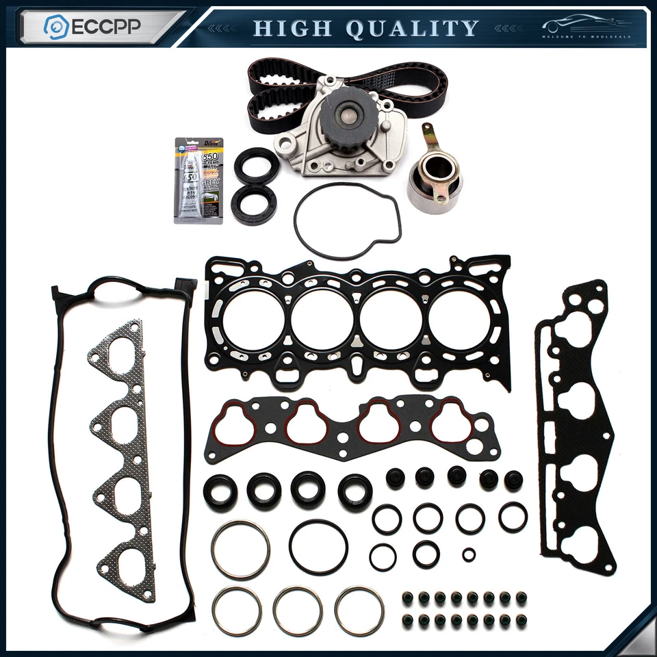 Timing Belt Kit Water Pump Head Gasket Set For 96-00 Honda Civic 1.6 D16Y7 D16Y8 - Image 1 of 4