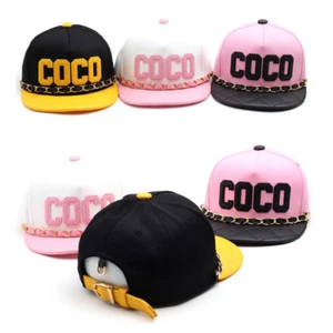 3~7 Years Children Kids Boys Baby Girls COCO Chain Hip-hop Hats Baseball Cap - Picture 1 of 10