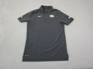 Iowa Hawkeyes Shirt Adult Small Gray Team Issue Coaches Nike Polo Mens Softball - Picture 1 of 16