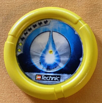 Lego 32171pb025 Throwing Disk Slizer Scuba 2 Pips Water Drop Logo Pattern - Image 1 of 2