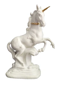 1985 Franklin Mint Porcelain White Unicorn The Messenger Of Love David Cornell - Picture 1 of 7