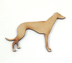 Laser cut 3mm MDF standing Greyhound shapes, blank 100mm - Picture 1 of 3