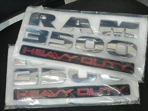 2PCS Door Side Emblems Letter For 2013-2018 RAM 3500 Heavy Duty Badges Sticker - Picture 1 of 4