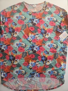 Lularoe Coastal Tunic Top Womens 2XL Resortwear Tropical Floral Beachy Summer - Picture 1 of 7