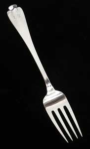 TIFFANY & CO STERLING SILVER FLEMISH 9 5/8" COLD MEAT SERVING FORK - Picture 1 of 4