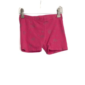 Girls Members Mark Glitter Unicorn & Stars Print Pink Bike Shorts Size 6/6X - Picture 1 of 8
