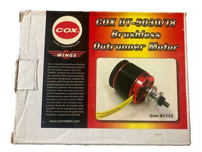 COX BRUSHLESS MOTOR  5030-320KV-10S LiPo - Image 1 of 4