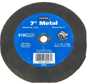 Norton 7 Zoll Metall Durchmesser x 1/8 Zoll Trennscheibe 1 Stk. - Bild 1 von 1