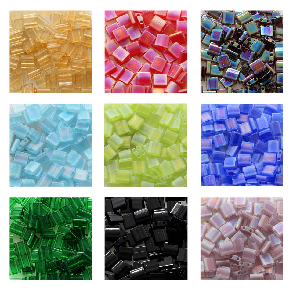 Miyuki Japanese Seed Beads Tila 5mm 7.2g Tube Many Colors - Image 1 of 1