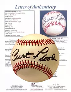 CURT FLOOD ST LOUIS CARDINALS AUTOGRAPHED SIGNED ONL BASEBALL JSA FULL LOA - Picture 1 of 5