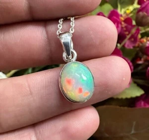 Natural Opal Pendant 925 Sterling Silver Pendant Handmade Jewelry Pendant - Picture 1 of 4