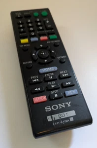 Sony BD Remote Control for Blu-Ray Disc DVD Player Genuine OEM TESTED RMT-B119A - Picture 1 of 7