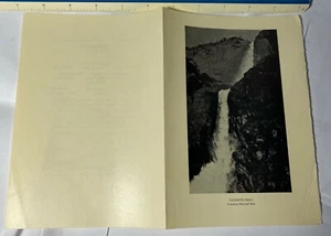 YOSEMITE AHWAHNEE MENU Jun 18 34 5.5x8-.5" Ansel Adams Yosemite Falls - Imagen 1 de 2