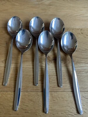 WMF Stuttgart Cromargan Germany Posate 6 Cucchiaio da Zuppa 19,7 CM Menù - Immagine 1 di 4