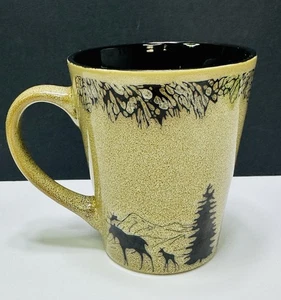 Taza de gres Pfaltzgraff taza Back Country Moose Nature 16 OZ taza de coleccionistas - Imagen 1 de 11