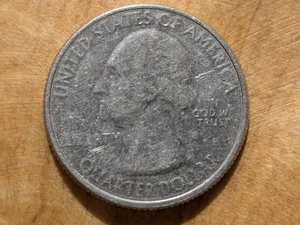 2016-P Theodore Roosevelt National Park Quarter 25c Extreme Struck Thru Grease - Picture 1 of 2