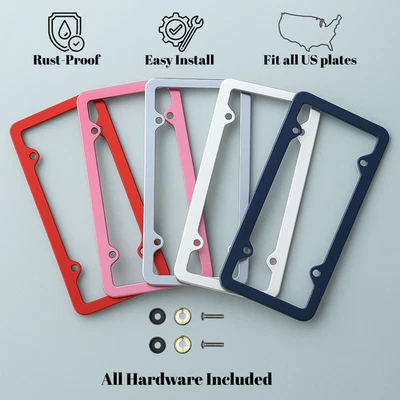 Premium Aluminum decretive Slim License plate frame cover | fits all U.S. plates - Image 1 of 2