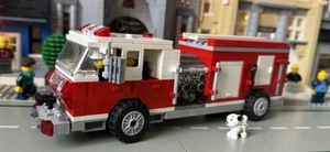 Lego Custom Fire Truck With TWO Mini-figures And Dalmatian Dog FREE SHIPPING - Picture 1 of 14