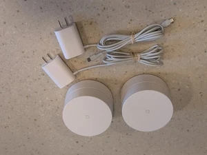 "TWO" Google Wifi Model AC-1304 Wifi Extenders Work with Mesh Wi-Fi System - Picture 1 of 5