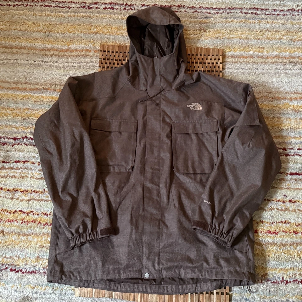 Parka con capucha aislante The North Face Hyvent marrón para hombre talla XL Foto 1 de 3