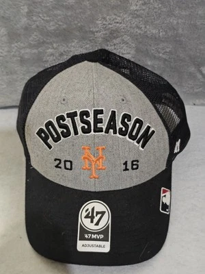 New York Mets 2016 Postseason Hat Gray '47 Adjustable Brand New - Image 1 of 4