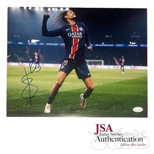 Bradley Barcola Signed Autographed Paris Saint-Germain PSG 11x14 Photo ~ JSA COA - Picture 1 of 2