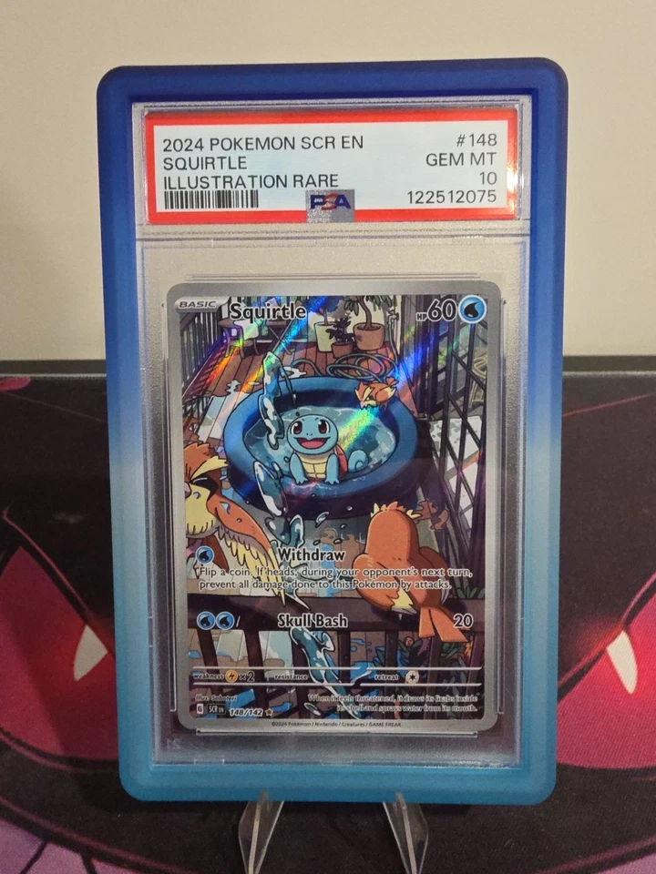Squirtle 148/142 Pokémon TCG Stellar Crown Illustration Rare PSA Gem 10 - Image 1 of 3
