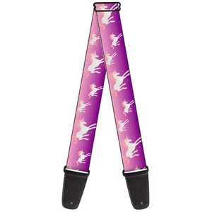 Gitarrengurt, Unicorn Sparkles Purple Pink, 2 cm breit - Bild 1 von 5