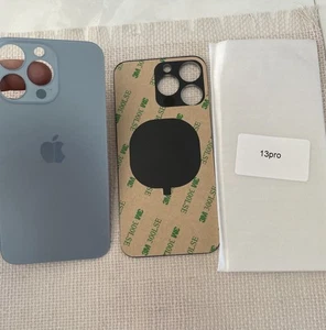 Vitre arrière iphone 13 pro bleu (sierra blue) apple back glass - Photo 1 sur 1