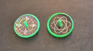 2 Top Spinner - grün - 1,5 Zoll Durchmesser - gebraucht - Bild 1 von 5