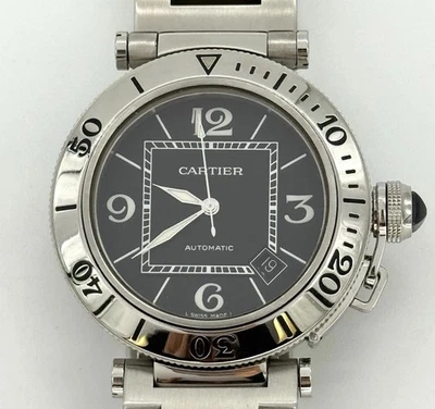 Reloj automático Cartier Pasha Seatimer esfera negra 40 mm 2790 Foto 1 de 4
