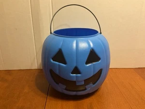 Blue Jack-O-Lantern stampo soffiaggio trucco o trattamento secchio schiuma generale plastica pulizia - Foto 1 di 7