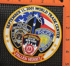 9/11 World Fallen Hero Patch NYPD PAPD FDNY - Picture 1 of 2