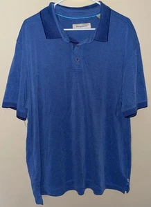 Camisa Tommy Bahama Hombre Azul Manga Corta 2 Botones Abajo Con Cuello Talla XL - Imagen 1 de 6