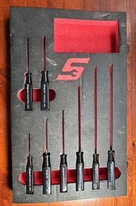 Snap On SSDE 8pc Thin Blade Electronic Flat Screwdriver Set In Foam Pro Fi - Picture 1 of 10