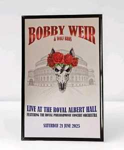 Póster de concierto enmarcado Bobby Weir & Wolf Brothers 2025 London Royal Albert Hall - Imagen 1 de 2