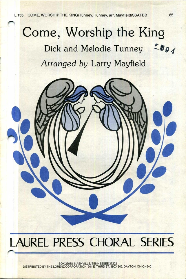 Come, Worship the King SSATBB Sheet Music with Piano Accompaniment and Guitar .. - Image 1 of 1