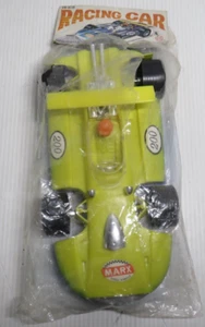 NIP 1971 MARX RACING CAR YELLOW PLASTIC 11.5" NOVELTY TOY HONG KONG HK-6239 - Picture 1 of 2