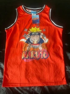 Boys Naruto Jersey Orange Tee Shirt - Size L/G (14) Kids - Picture 1 of 6