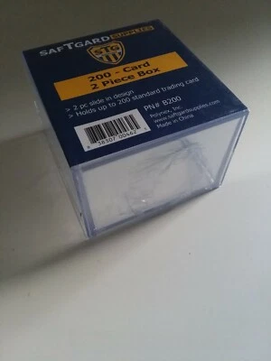 SafTgard 200ct Plastic Card Box 2 Piece Slide Design NIP Small Figures Models - Image 1 of 2